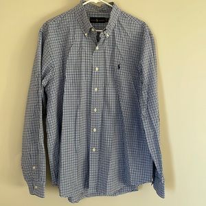 Ralph Lauren plaid long sleeve button up shirt, size extra large